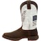 Durango Men's Western Boot, 8 M, Leather, 12 in H, Bay Brown/White DDB0312 - alternate 7